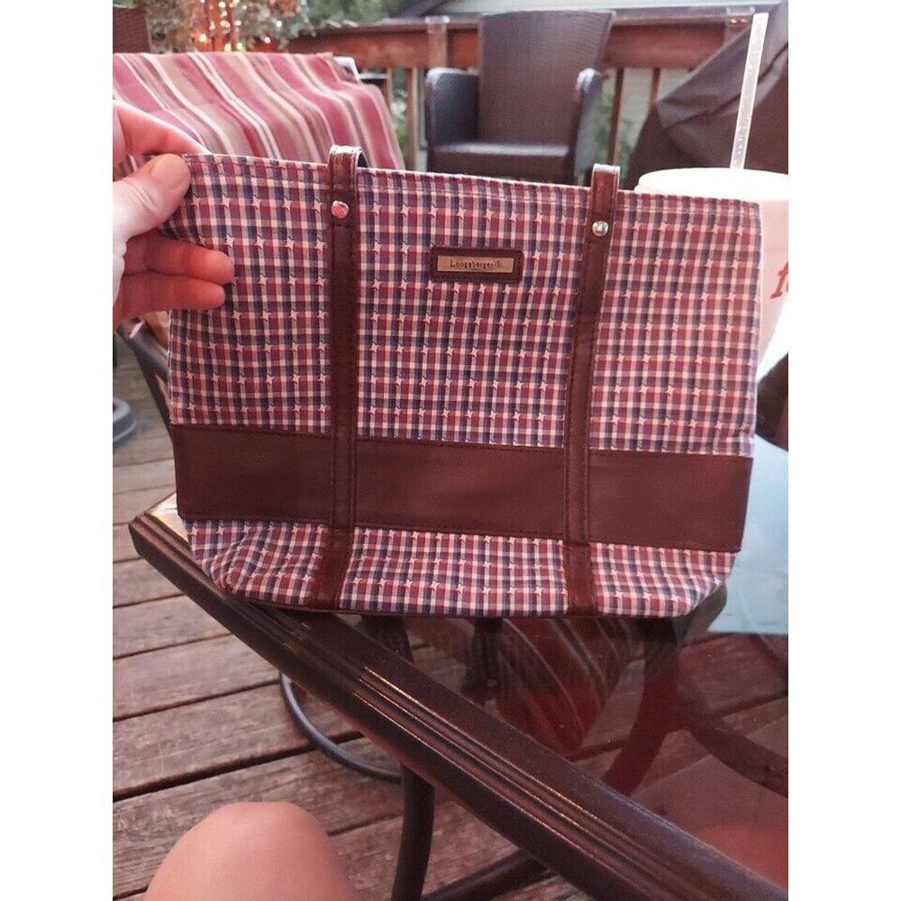 Red White & Blue Plaid Longaberger Purse